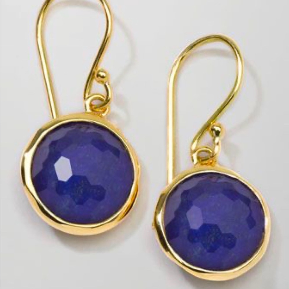 Ippolita EUC small lapis lazuli solid  18 k yellow gold